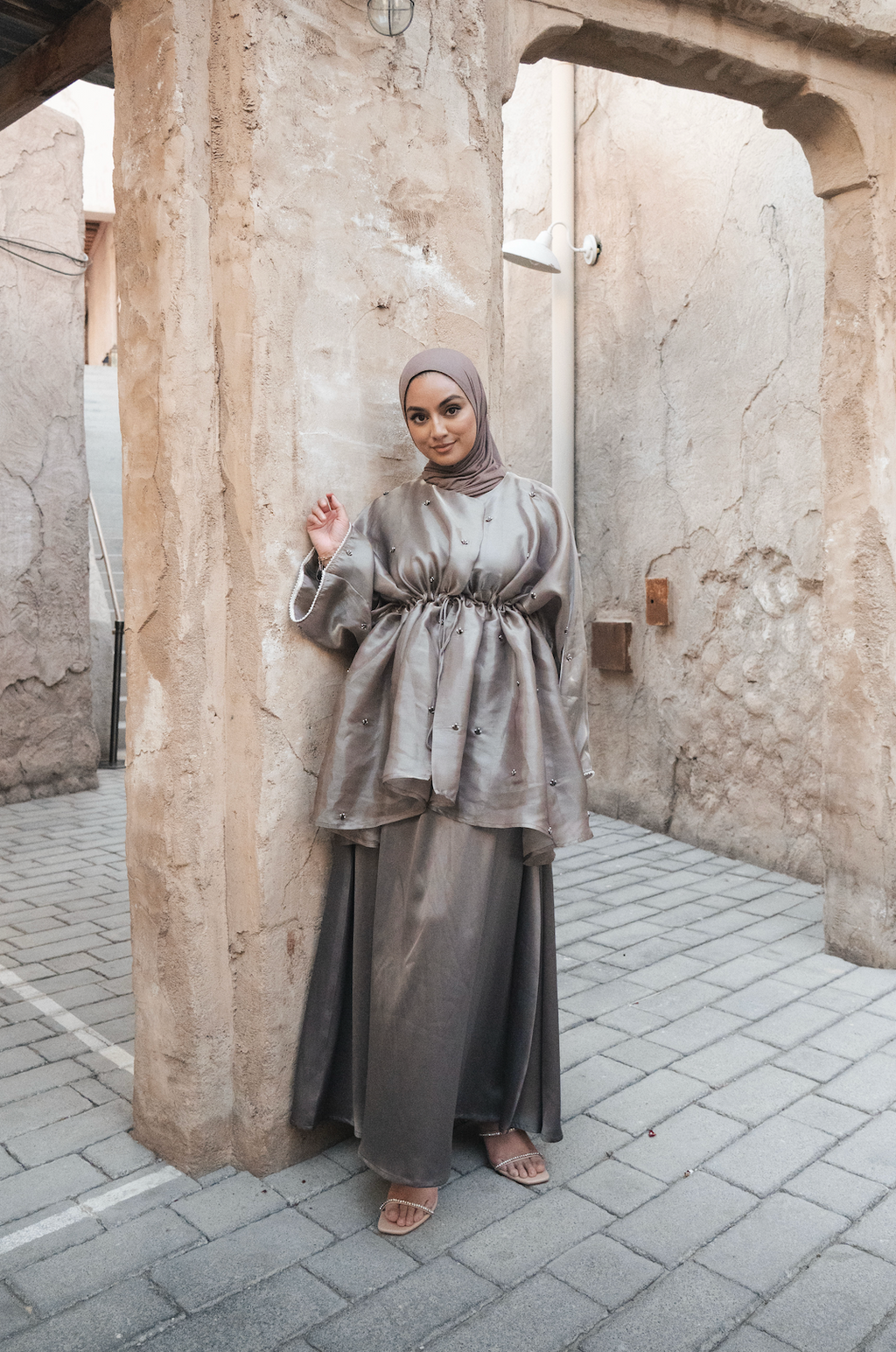 Organza Peplum Style - Sage Green