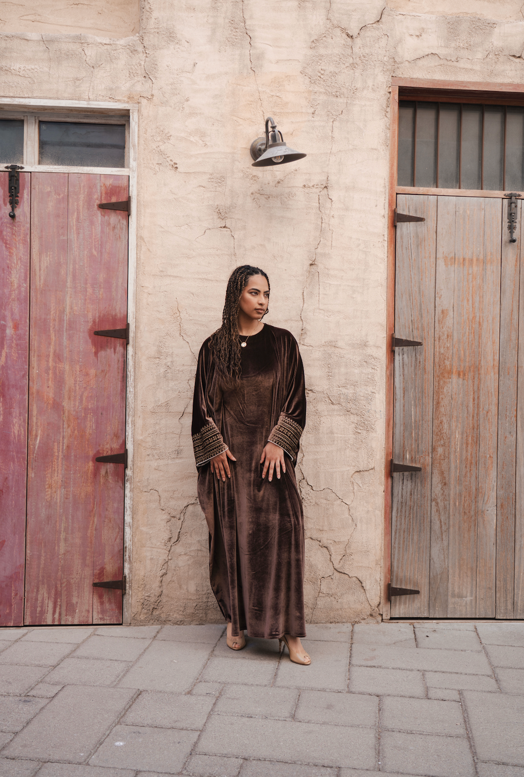 Velvet Kaftan - Brown
