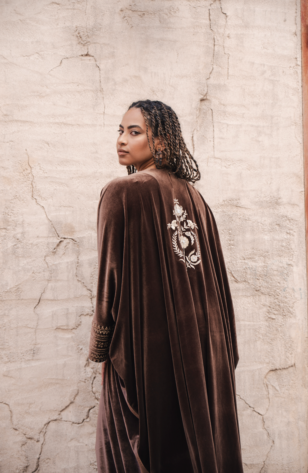 Velvet Kaftan - Brown