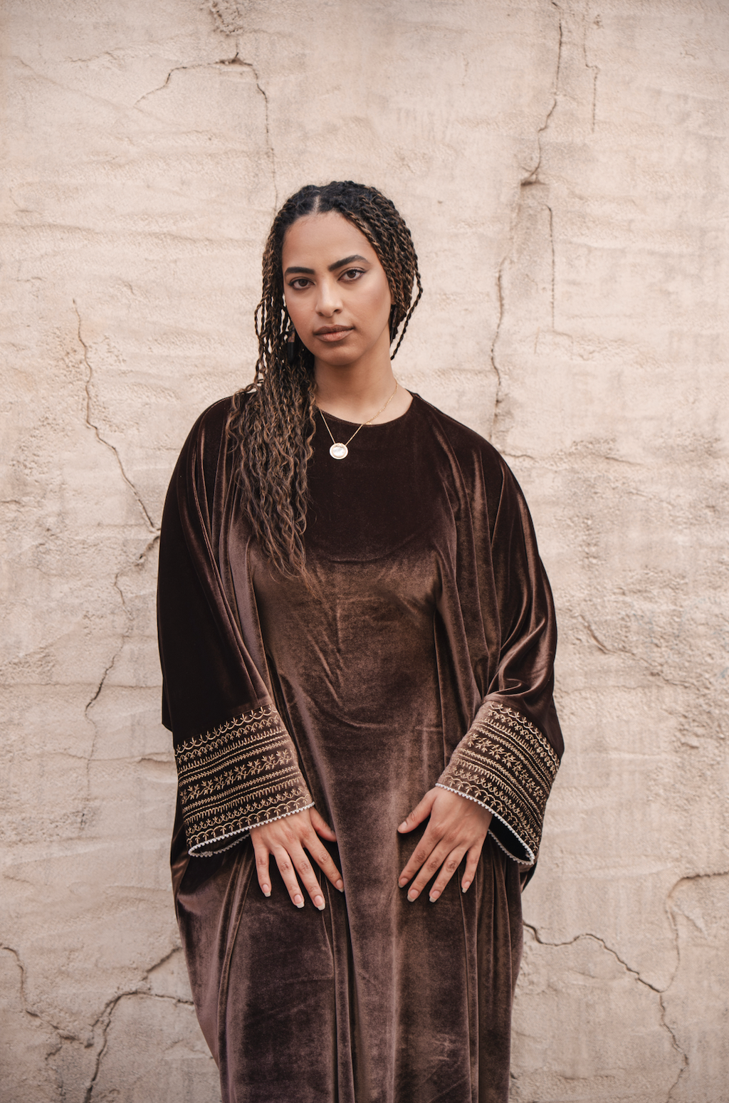 Velvet Kaftan - Brown