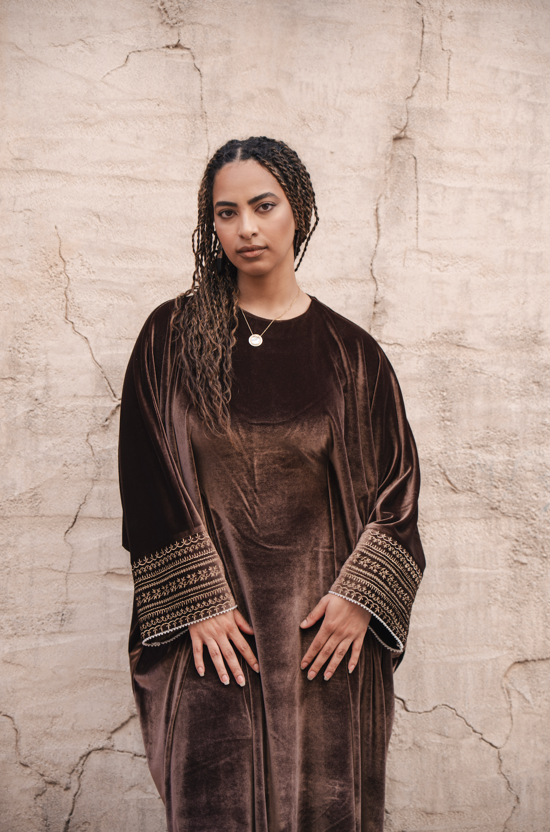 Velvet Kaftan - Brown