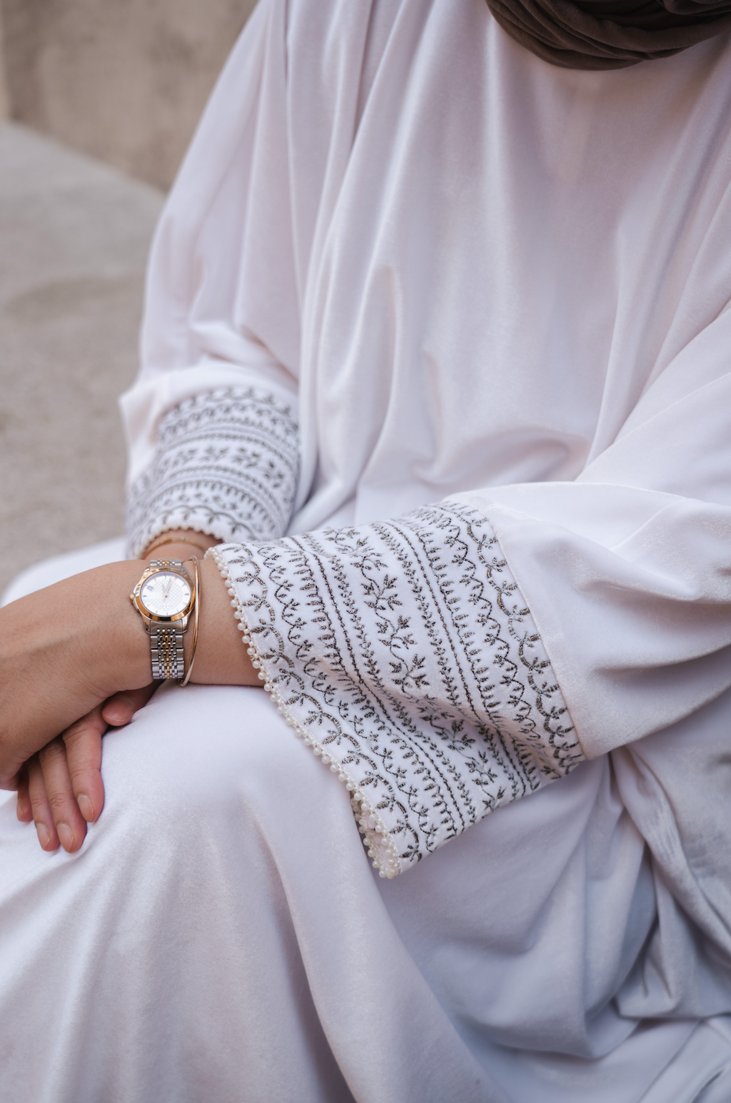 Velvet Kaftan - Off White