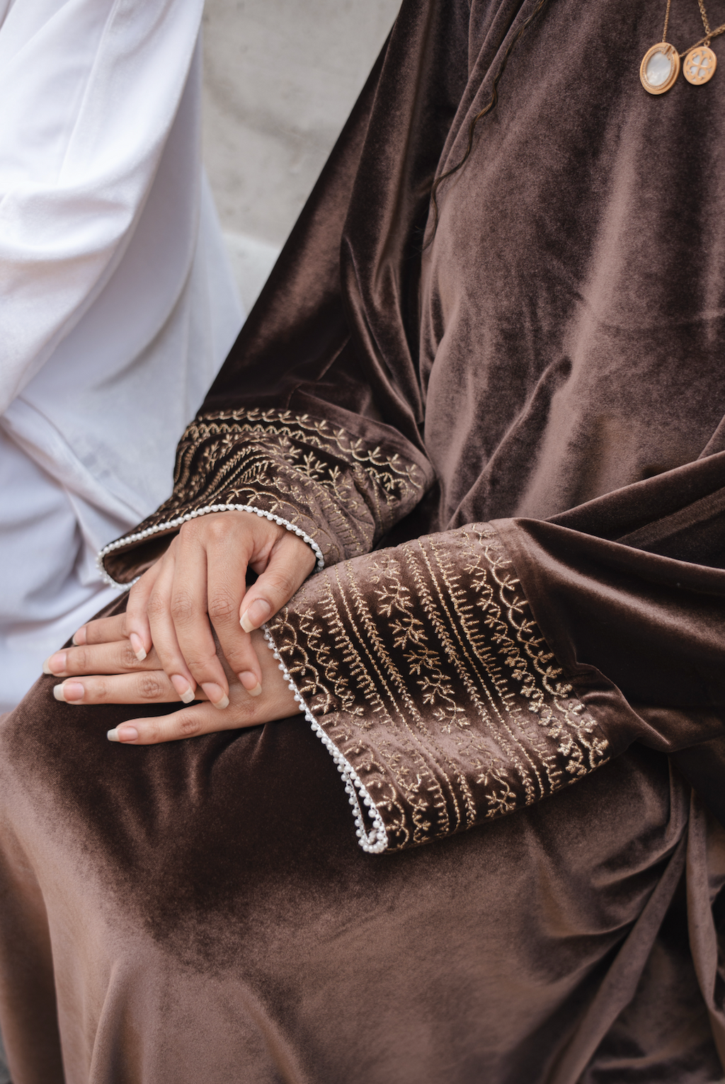 Velvet Kaftan - Brown